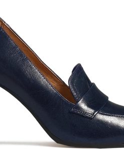 MOOMMO Women Chunky Block Heel Pumps Round Closed Toe Slip On Oxford Loafers Shoes High Heels Snakeskin Work Pump Suede Loafer for Office Ladies Classic Formal Business Professional 4-13 M US