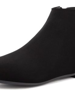 MaxMuxun Women's Ankle Boots Flat Low Heel Zipper/Chelsea Booties Winter Fall Fashion Boots