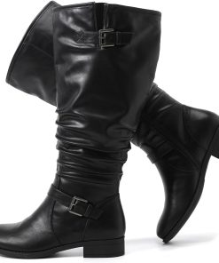 Luoika Women's Extra Wide Calf Knee-High Boots