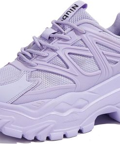 Niluber Chunky Sneakers for Women Platform Sneakers for Women Comfortable Casual Tennis Shoes Lace Up Fashion Walking Shoes