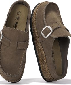 Project Cloud 100% Genuine Leather Moccasin-Style Clogs for Women - Memory Foam and Water Resistant Mules Slip-on - Non-Slip and Durable Clogs Casual Shoes for Women Footwear